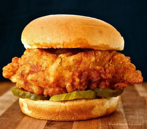 Best Copycat Chick-fil-A Sandwich (And their Mayo!) - Wildflour's Cottage Kitchen Chicken Sandwich Chick Fil A, Chick Fil A Sandwich, Chicken Filet, On A Bun, Copycat Chick Fil A, Chicken Sandwich Recipes, Fried Chicken Sandwich, Best Sandwich, Cat Recipes