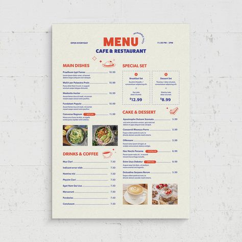 Cafe Menu Template, Menu Layout, Modern Cafe, Cafe Menu, Menu Template, Fun Design, Flyer Template, Cool Designs, Illustrator Cafe Menu Template, Bar Events, Bars Design, Menu Design Inspiration, Menu Layout, Modern Cafe, Cafe Menu, Bar Menu, Menu Template