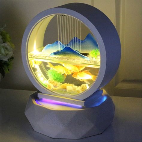 Small Indoor Water Fountains, Round Fish Tank, Desktop Water Fountain, Garden Fountains Outdoor, Fountain Waterfall, Small Fish Tanks, Tabletop Water Fountain, Glass Aquarium, Indoor Water Fountains