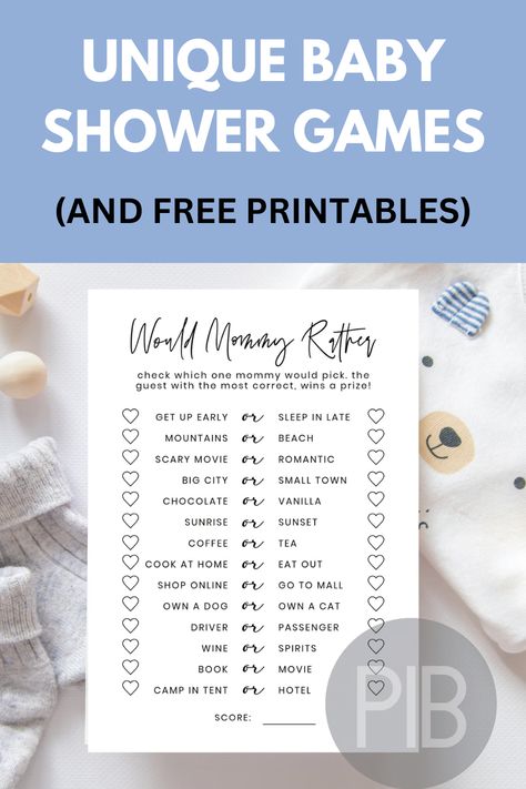 Free bridal shower games