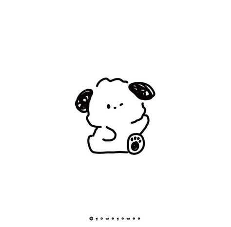 Poodle Drawing, 심플한 그림, Cute Easy Doodles, Bear Drawing, Dog Icon, Animal Doodles, 강아지 그림, Cute Doodles Drawings, Cute Doodle Art