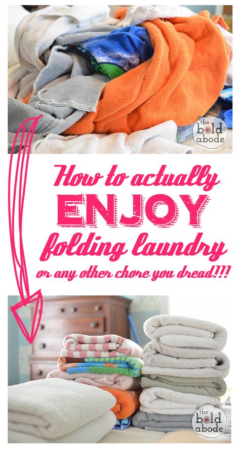 Use this simple little tip to stop procrastinating and enjoy folding laundry... or any other chore you dread!  #laundry #laundrytips #laundryhacks #towels #cleaning #cleaningtips #cleaningtipsandtricks Daily Cleaning Routine, Casa Clean, Stop Procrastinating, Laundry Tips, Folding Laundry, Routine Tips, Deep Cleaning Tips, Daily Cleaning, Laundry Hacks