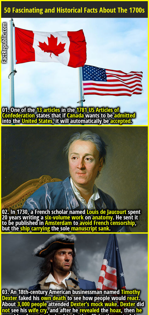 01. One of the 13 articles in the 1781 US Articles of Confederation states that if Canada wants to be admitted into the United States, it will automatically be accepted. Indian History Facts Hindi, Bedlam Asylum, 18th Century London, Articles Of Confederation, Pre History, World History Facts, Fact Republic, Trivia Facts, History Facts Interesting