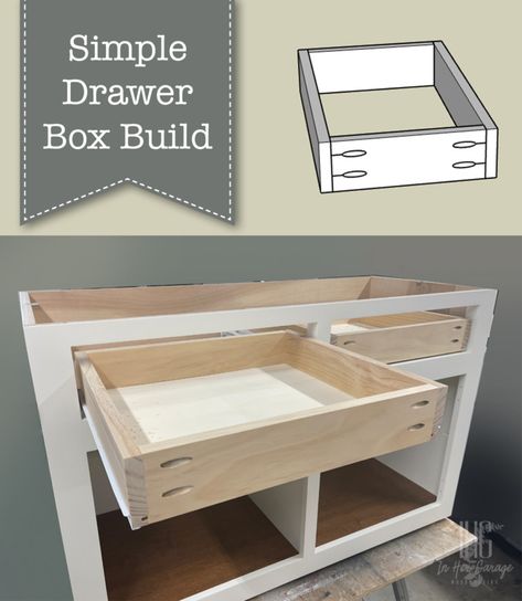 Drawer Box Plans - Pretty Handy Girl Rustic Buffet Tables, Rustic Buffet Table, Rustic Buffet, Mudroom Design, Diy Drawers, Box Building, Wood Pallet Projects, Drawer Box, Diy Cabinets