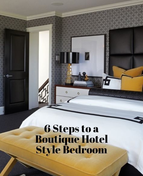 6 Steps to a Boutique Hotel-Style Bedroom Hotel Interior Bedroom, Hotel Inspired Bedroom, Boutique Hotel Bedroom, Boutique Hotels Interiors, Hotel Style Bedroom, Hotels In Bali, Boutique Hotel Room, Art Deco Hotel, Casa Cook