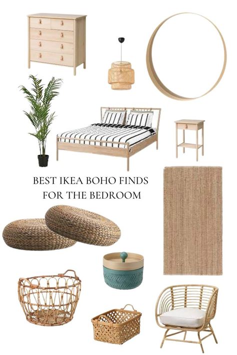 Ikea Boho Bedroom, Ikea Boho, Bedroom Finds, Ikea Finds, Boho Furniture, Pinterest Room Decor, Preppy Room Decor, Best Ikea, Bohemian Bedroom Decor