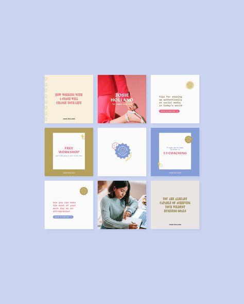 Instagram Feed For Graphic Designer, Colorful Instagram Feed Design, Social Media Palette, Design Studio Instagram Feed, Social Media Design Inspiration Posts, Color Palette For Instagram Feed, Instagram Feed Color Palette, Feed Color Palette, Graphic Design Instagram Posts