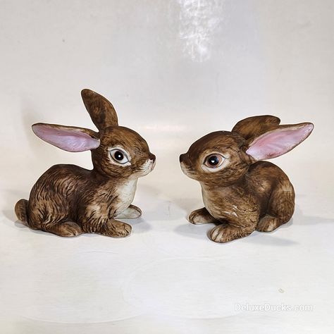 Vintage Brinns Porcelain Easter Rabbits Bunnies Figurines Plaster Set of 2 Small by DonnasVintageLoft on Etsy Competition Nails, Easter Rabbits, Bunny Figurine, Vintage Bunny, Easter Rabbit, Dream Decor, Animal Figurines, Rabbits, Collectible Figurines