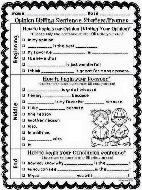 Opinion Writing Graphic Organizer, Writing Graphic Organizers, Second Grade Writing, Sentence Frames, Third Grade Writing, 3rd Grade Writing, 2nd Grade Writing, Ela Writing, 1st Grade Writing