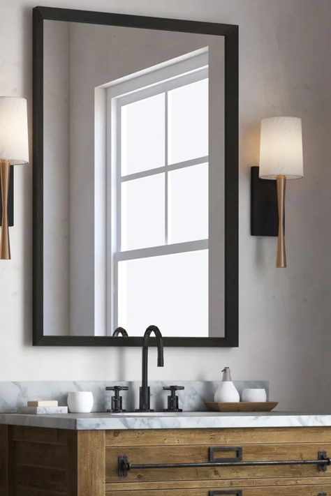 HEKB9 Crystorama Trenton 1-Light Aged Brass and Black Wall Sconce Black Sconces, Transitional Lighting, Entryway Lighting, Bathroom Sconces, Garage Lighting, Bathroom Wall Sconces, Modern Wall Sconces, Home Ceiling, Black Wall