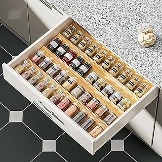 Amazon.com : Spice Racks Cabnit Organization, Spice Organization Pantry, Spice Organization Diy, Spice Rack Tray, Spice Drawer Organizer, Seasoning Organizer, Spice Organization Drawer, Clutter Free Kitchen, Spice Drawer