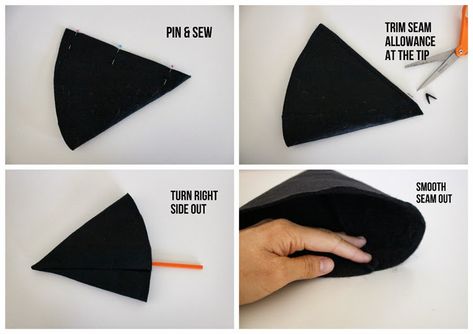 Make a Witch Hat in Any Size TUTORIAL Make Witch Hat, Make A Witch Hat, Diy Witch Hat, Witch Costume Diy, Felt Witch Hat, Diy Witch, Scarecrow Hat, Ninjago Kai, Witch Costumes