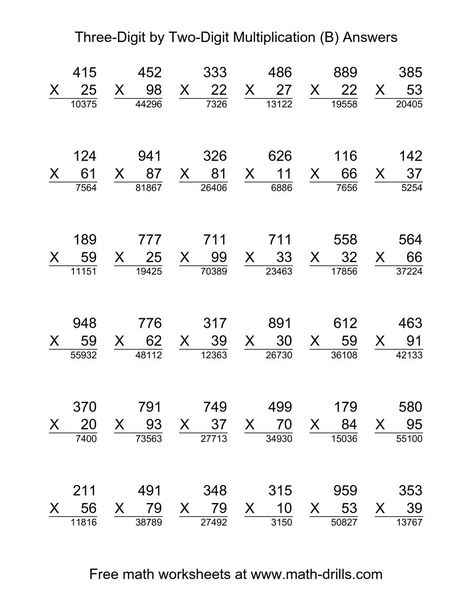 The Multiplying Three-Digit by Two-Digit -- 36 per page (B) math worksheet page 2 Box Method Multiplication, 4th Grade Multiplication Worksheets, Two Digit Multiplication, Printable Multiplication Worksheets, Math Multiplication Worksheets, Math Fact Worksheets, Multiplying Decimals, Decimals Worksheets, 4th Grade Math Worksheets