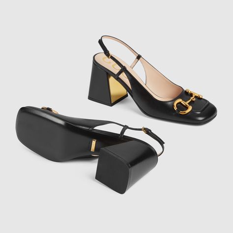 Gucci Horsebit Heels, Heels Gucci, Gucci Baby, Gucci Heels, Mid Heels Pumps, Elegant Office, Office Outfit, Slingback Heel, Heels Pumps