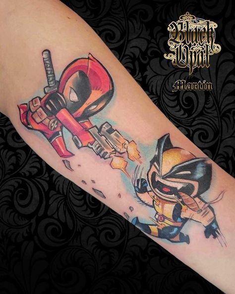 Not long now until we get to watch Deadpool & Wolverine! Who’s excited? 😬 @martinparker_tattooist has this Friday available to tattoo due to a last minute cancellation. Come and get your favourite Marvel character or anything else! There may even be a discount available if you get something really really really cool 😎 £400 per day or £80 per hour. Contact Martin directly to book. . . . #tattoo #tattoos #tattooed #tattooartist #tattooist #tattoostudio #colourtattoo #pokemon #animetattoo #an... Deadpool And Wolverine Tattoo, Deadpool Tattoo Ideas, X Men Tattoo, Movie Tattoo Ideas, Opal Tattoo, Marvel Tattoo Ideas, Super Hero Tattoos, Sleeves Tattoos, Wolverine Tattoo