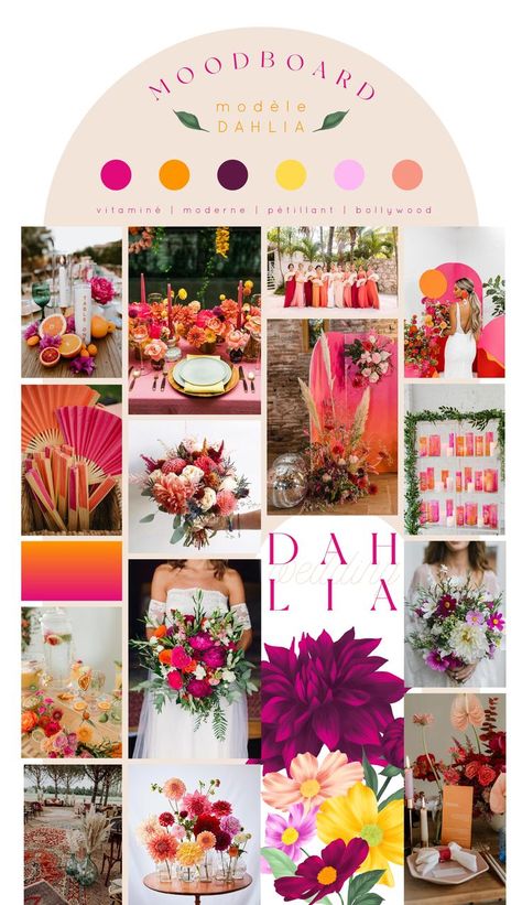 Sunset Wedding Colors, Fuschia Wedding, Wedding Color Schemes Summer, Jungle Theme Cakes, Prom Corsage And Boutonniere, Wedding Centerpieces Mason Jars, Bright Wedding Colors, Wedding Color Pallet, Bridal Tea Party