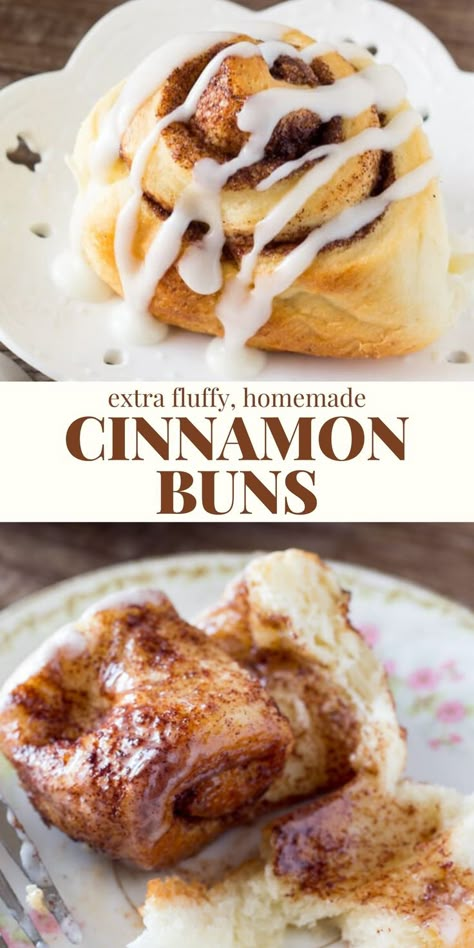 Cinnamon Bun Recipe, Cinnamon Filling, Cinnamon Roll Recipe, For Two, Homemade Cinnamon Rolls, Chicken Healthy, Recipes For, Vanilla Glaze, Cinnamon Rolls Homemade