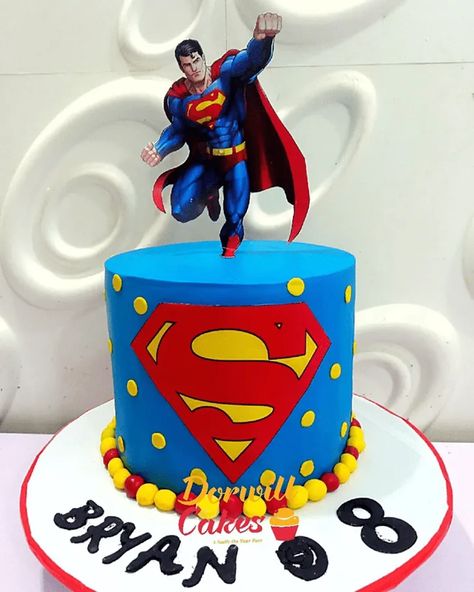 Superman Cake Design Images (Superman Birthday Cake Ideas) Superhero Cakes, Superman Cake, Superhero Cake For Boys, Cake Superhero, Bolo Do Superman, Superman Cake Ideas, Superman Birthday Cake Ideas, Superman Birthday Cake Boys, Superman Birthday Party Cake