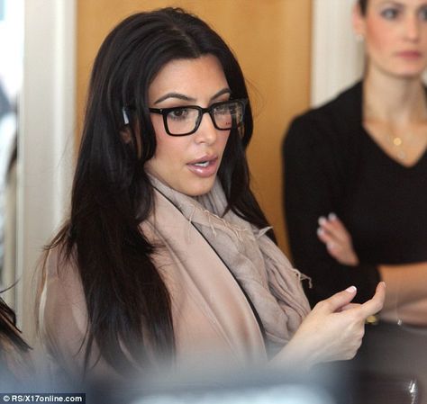 Do I look smarter? Kim Kardashian is obviously going for a more business style appearance as she shops for glasses in Beverly Hills today Kim K Glasses, Kris Humphries, Lamar Odom, Moving To Texas, Glasses Style, Cute Glasses, Business Style, Kim K, Special Education Classroom