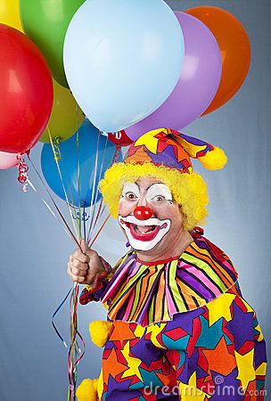 Happy Clown With Balloons Stock Images - Image: 13689634 Phillip Morris, from Morris Costumes. Carnival Clown, Clown Balloons, Clown Images, Happy Clown, Circus Clowns, Creepy Clowns, Clown Paintings, Horror Photos, Hawaiian Birthday Party