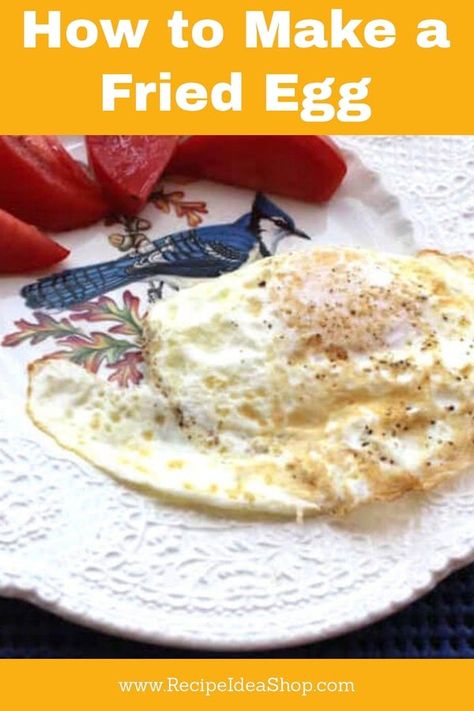 Learn the basics: How to Make a Fried Egg. #friedegg; #howtomakeafriedegg; #eggrecipes; #learnbasiccooking; #basiccooking; #recipes; #recipeideashop Fried Egg Recipe, Fried Egg Recipes, Egg Nutrition, Making Hard Boiled Eggs, Over Easy Eggs, Healthy Recipes Easy Snacks, Egg Recipe, Fried Eggs, Easy Smoothie Recipes