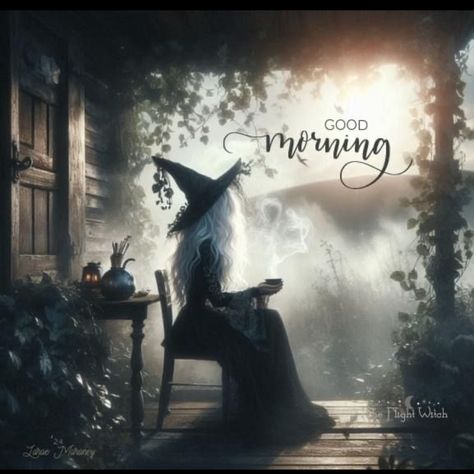 Witchy Goodnight, Good Morning Witches, Facts About Halloween, Salem Halloween, Happy Pumpkin Spice Season, Good Morning Wishes Gif, Witch Pictures, Witch Party, Fantasy Witch