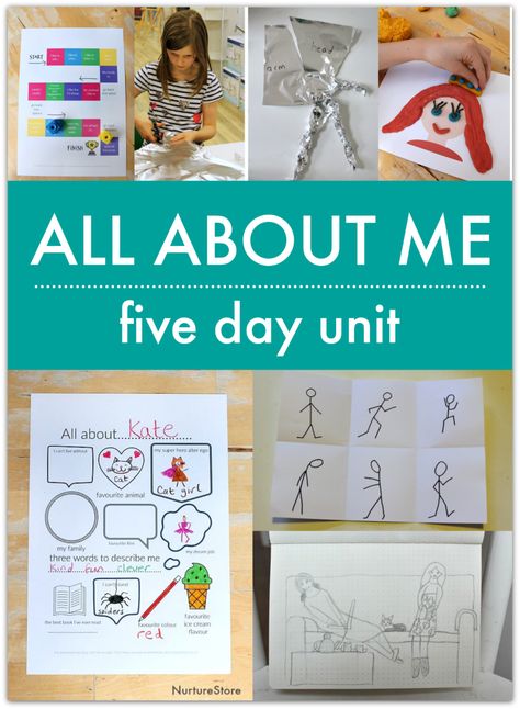 Project Based Learning Ideas, All About Me Topic, All About Me Unit, Preschool Lesson Plan Template, Learning For Kids, Free Homeschool Curriculum, Science Literacy, All About Me Activities, Family Unit