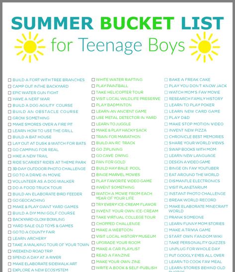 Teen Activities, Summer Bucket List For Teens, Bored Ideas, Ultimate Summer Bucket List, Bucket List For Teens, Summer Checklist, Summer Worksheets, Summer Boredom, How To Juggle