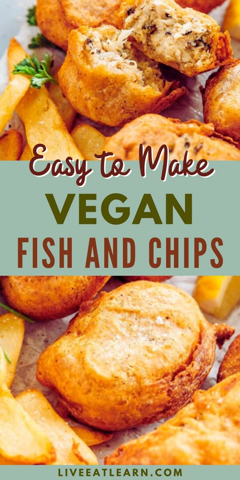 This easy to make vegan fish and chips dinner is crispy, flaky, and so delicious. It is also amazingly close to the real thing. The secret ingredient? Heart of palm! Most of the ingredients used in this recipe you will already have on hand in the pantry and fridge - except, maybe, the hearts of palm. Dinner Cauliflower, Vegan Fish And Chips, Fish Lunch, Fish And Chips Recipe, Balance Eating, Fish N Chips Recipe, Appetizers Vegan, Heart Of Palm, Healthy Vegetarian Dinner