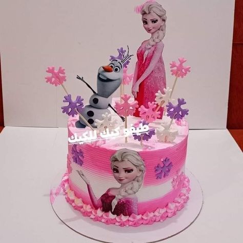 Pink Frozen Birthday Cake, Pink Elsa Cake, Elsa Pink, Topper Frozen, Cake Sketch, Elsa Photos, Cake Pic, 19th Birthday Cakes, Pink Cake Toppers