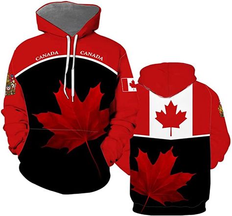 Amazon.com: Proud Canadian Over Print Hoodie For Men & Women,Red Leaf Pattern Hoodie, Black And Red Pattern Hoodie, Proud Canadian 3D Sweatshirt, Canada Lover Hoodie, Canada Picture Zip 3D Hoodie Gift | TH1138 : Clothing, Shoes & Jewelry Black And Red Pattern, Canadian Clothing, Canada Pictures, Pattern Hoodie, Spring Hoodie, Hoodie Pattern, Hoodie For Men, 3d Hoodie, Sweatshirts Pattern