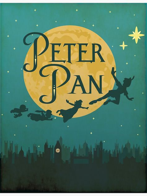 Vintage Disney Posters, Peter Pan Art, Peter Pan Disney, Set Design Theatre, Disney Posters, Poster Room, Disney Aesthetic, Vintage Disney, Style Classic