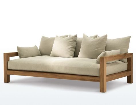 Queen Daybed, Sofa Santai, Koti Diy, Futon Decor, Wooden Daybed, Diy Daybed, Daybed Bedding, Wooden Sofa Designs, Sofa Cama