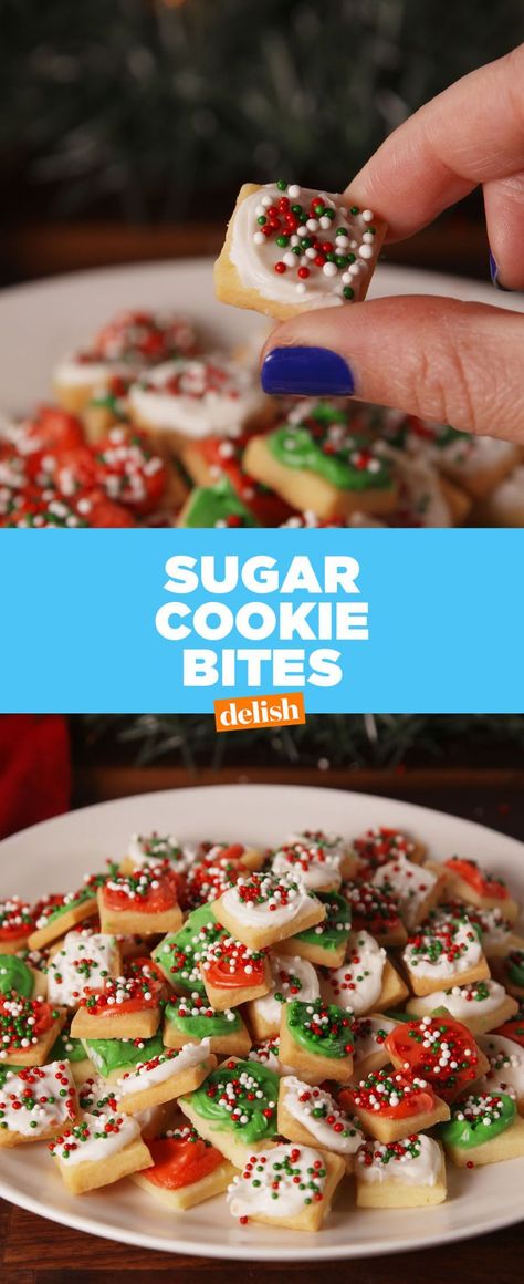 Sugar Cookie Bites, Desserts Quick, Brownie Vegan, Cookie Bites, Homemade Cheesecake, Oreo Dessert, Desserts Easy, Xmas Cookies, Christmas Sugar Cookies