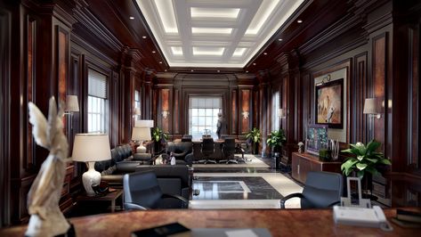 Ceo Office Design Luxury, Office Interior Design Luxury, Ceo Office Design, Classic Office Interior, Luxury Office Interior, Modern Luxury Interior, Interior Design London, Office Interior Design Modern, Modern Office Interiors