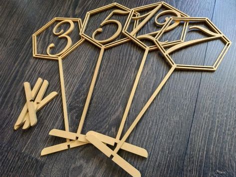 Hexagon Table Numbers, Dnd Wedding, Wooden Table Numbers Wedding, Hexagon Table, Table Numbers Wedding Rustic, Wooden Table Numbers, Gold Table Numbers, Table Garland, Wooden Numbers