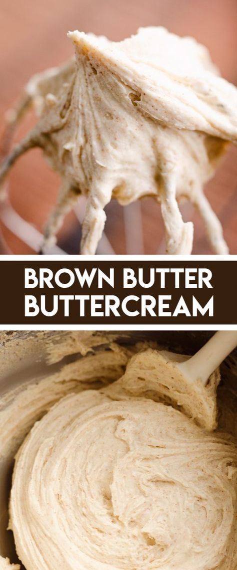 Brown Butter Frosting Recipes Easy, Hot Fudge Buttercream Frosting, Browned Butter Icing Recipe, Toffee Buttercream Frosting, Brown Butter Cupcake Recipe, Tan Buttercream Frosting, Stuff Buttercream Frosting, Browned Butter Buttercream, Browned Butter Cupcakes