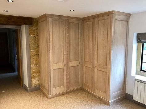 Gray Fabric Couch, Bedroom Closet Ideas, Walk In Wardrobes, Conservatory Interior, Bedroom 2022, Bedroom Built In Wardrobe, Limed Oak, Oak Wardrobe, Bespoke Kitchen Design