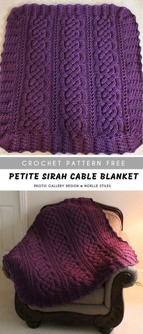 Cable Crochet Blanket, Crochet Borders For Blankets, Cable Crochet, Afghan Crochet Patterns Easy, Crochet Cable Stitch, Cables Blanket, Crochet For Beginners Blanket, Crochet Cable, Crochet Blanket Designs