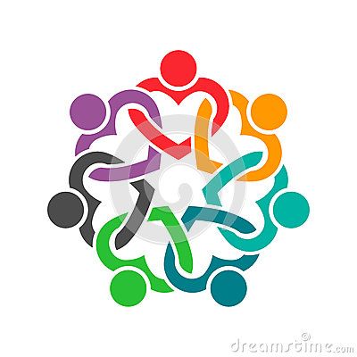 People in Heart Cooperative Teamwork Logo Illustration Heart Group, Teamwork Logo, Unity Logo, Association Logo, Charity Logos, Family Logo, Logo Clipart, People Logo, Community Logo