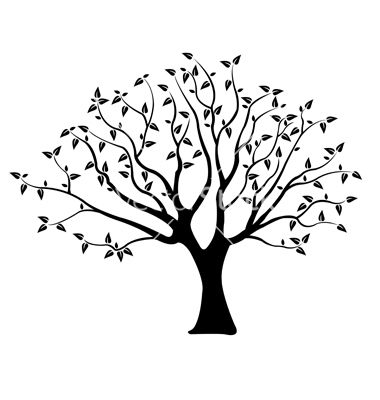 Tree vector art - Download Tree vectors - 1082577 Tree Silloutes Simple, Black And White Tree Template, Tree Drawing For Kids, Tree Clipart Black And White, Oak Tree Silhouette Svg, Bare Tree Silhouette, Tree Line Drawing, Tree Drawing Simple, Tree Drawings Pencil