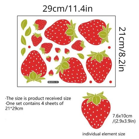 Strawberry Self adhesive Wall Sticker Pvc Removable - Temu Goblincore Room, Red Sheets, Strawberry Party, Decoration Stickers, Wall Decal Sticker, Girl Wallpaper, Adhesive Vinyl, Kid Room Decor, Wall Stickers