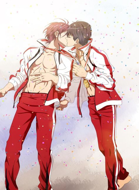 RinHaru (Rin Matsuoka & Haruka Nanase) - Free! Free! Anime Ikuya, Free! Anime Makoto, Free! Anime Rin, Futurisme Retro, Rin Matsuoka, Haruka Nanase, Free Eternal Summer, Splash Free, Free Iwatobi Swim Club