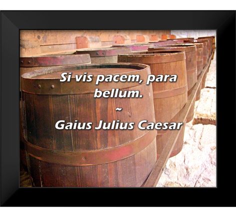 20 x 24, impression giclée sur cadre noir moderne Trinx | Trinx Citation de Gaius Julius Caesar: Si vis pacem, para bellum. Julius Caesar