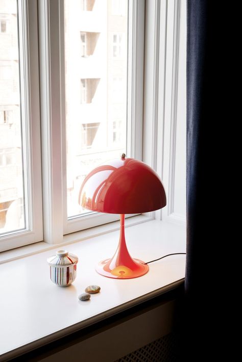 Panthella Mini, Mini Table Lamps, Dresser Storage, Mini Lamp, Verner Panton, Chair Storage, Mini Table, Louis Poulsen, Portable Lamps