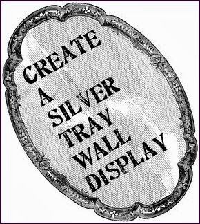 Silver Tray Decor, Silver Plate Decor, Silver Serving Trays, Silver Display, Repurposed Art, Silver Plated Trays, Silver Trays, Silver Decor, Creative Display