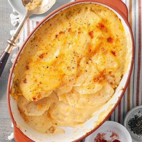 Fast Scalloped Potatoes Small Scalloped Potatoes, Stovetop Scalloped Potatoes, Fast Scalloped Potatoes, Quick Scalloped Potatoes, Baked Veggies Recipes, Potatoes Casserole, Pasta Side, Scalloped Potato, Scalloped Potatoes Easy