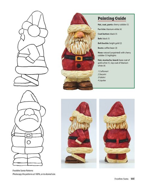 Wood Carving Patterns Gnomes, Wood Carved Christmas Tree Ornaments, Santa Ornaments Handmade, Santa Wood Carving, Wood Carving Patterns Templates, Wood Carving Patterns Free, Wood Sculpture Ideas, Gourds Christmas, Wood Carving Christmas