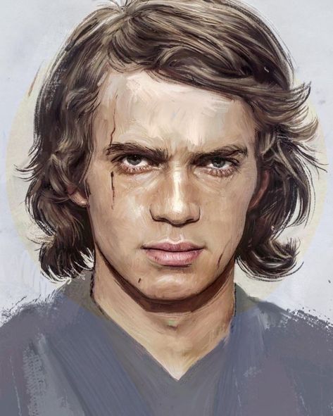 Anakin Skywalker Portrait, Anakin Skywalker Painting, Anakin Skywalker Art Drawings, Anakin Skywalker Sketch, Anakin Sketch, Anakin Drawing, Anakin Skywalker Drawing, Anakin Skywalker Art, Star Wars Sketches