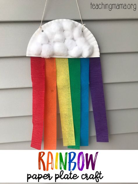 Craft For Toddlers, Paper Plate Craft, Rainbow Craft, March Crafts, St Patricks Day Crafts For Kids, Toddler Arts And Crafts, Rainbow Paper, Rainbow Crafts, St Patrick's Day Crafts